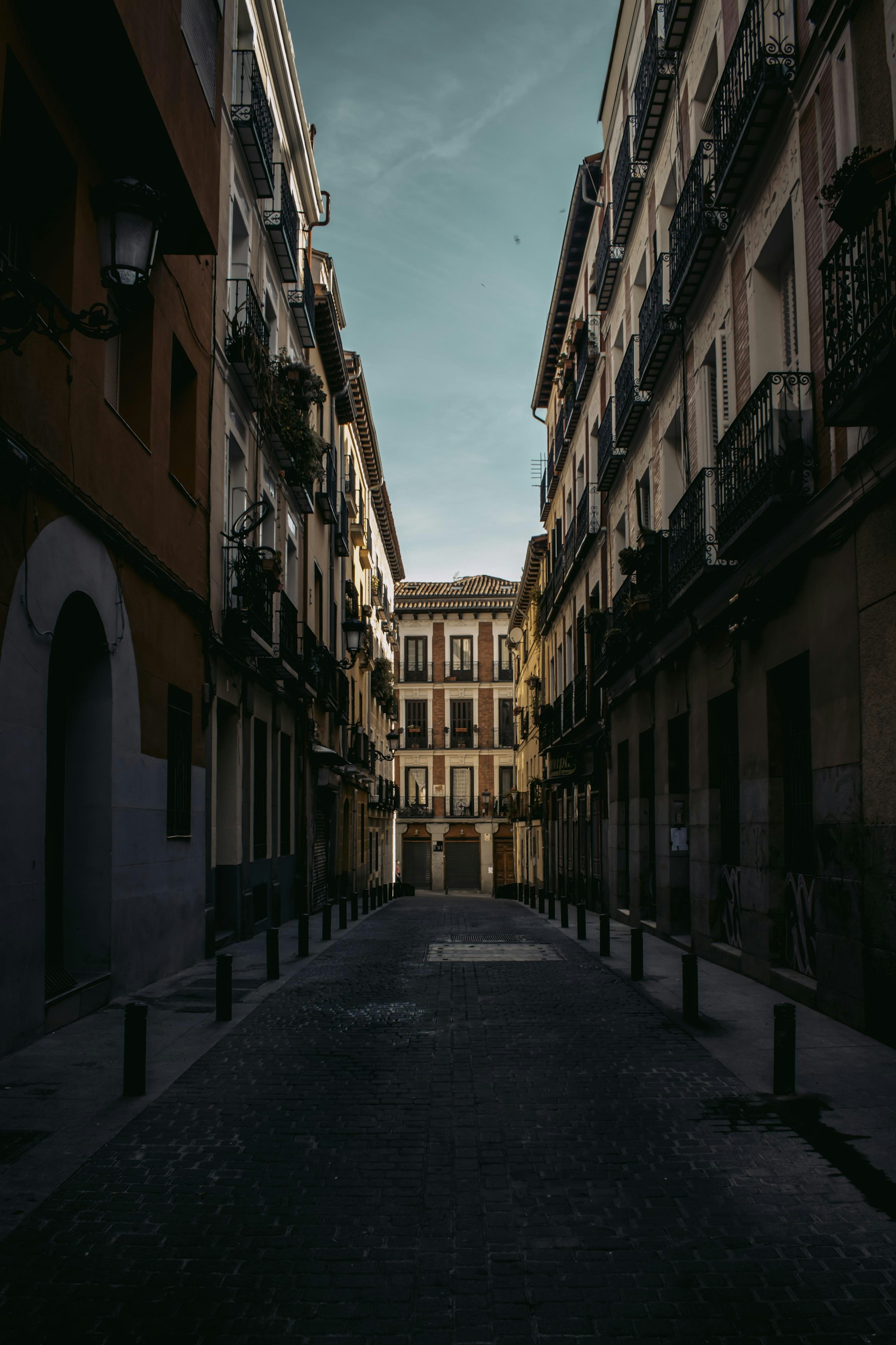 A quiet street in Barrio de las Letras, Madrid's old literary quarter
